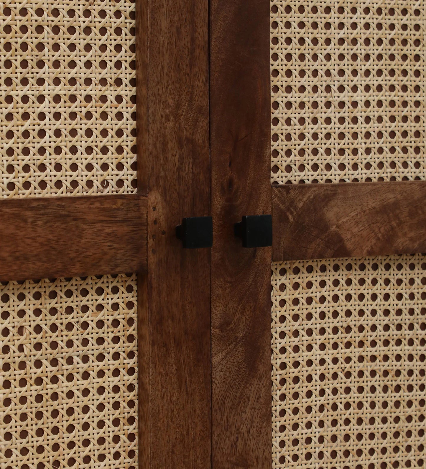 Mango Wood 2 Door Wardrobe In Rustic Teak Finish With Drawer