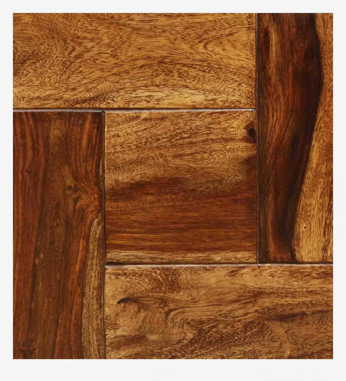 Sheesham Wood Seating Stool In Rustic Teak Finish