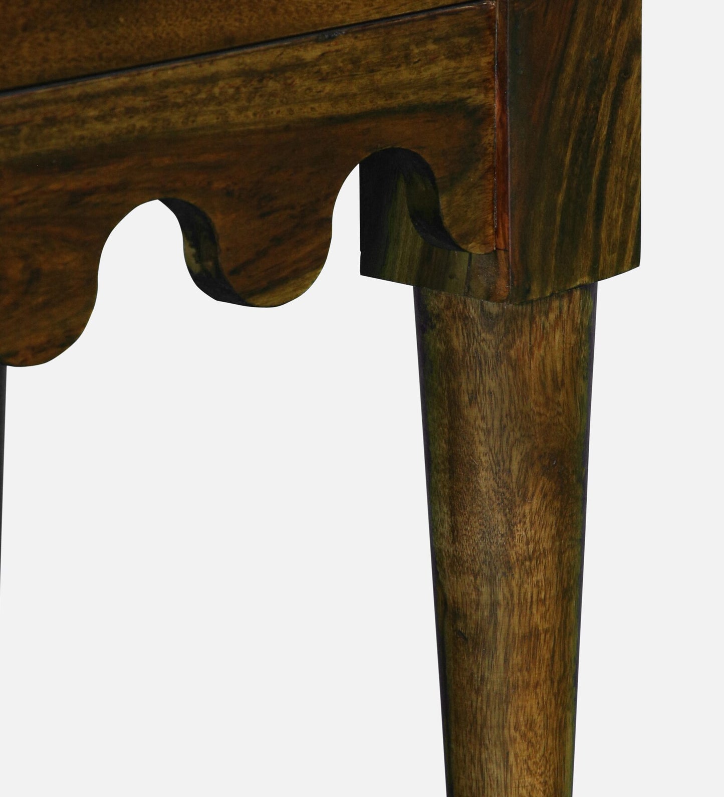 Ravenel Sheesham Wood Two Drawer Console Table In Provincial Teak Finish