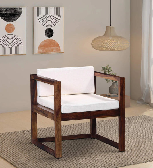 Avian Sheesham Wood Arm Chair In Provincial Teak Finish