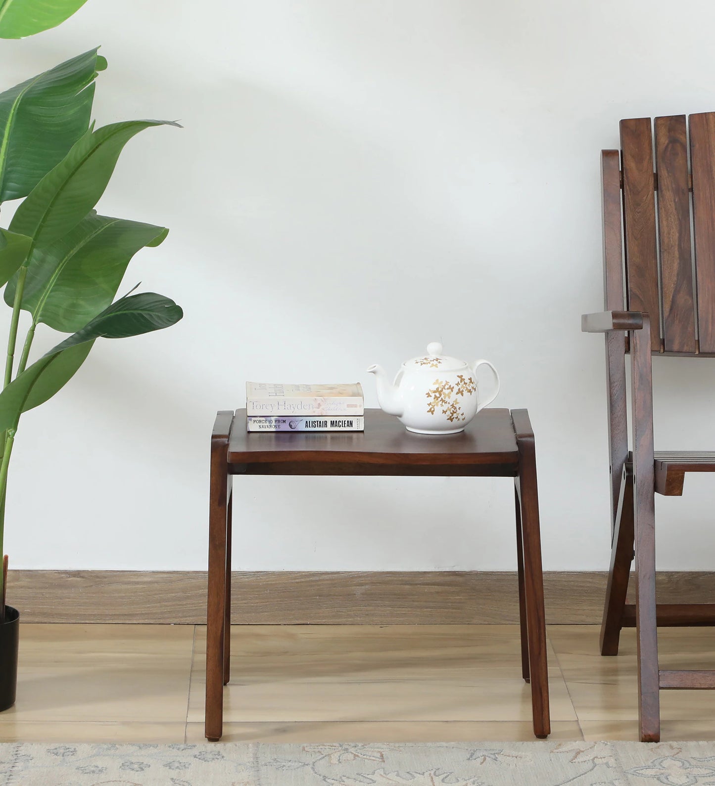 Eupen Sheesham Wood End Table In Provincial Teak Finish