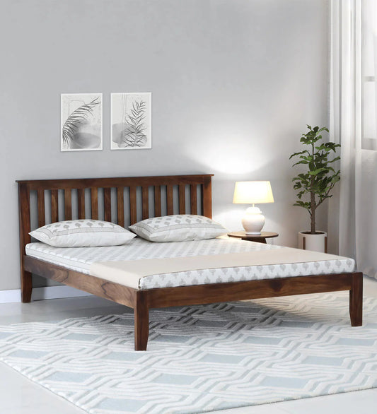 Sheesham Wood Queen Size Bed ( 60 X 72 ) In Provincial Teak Finish