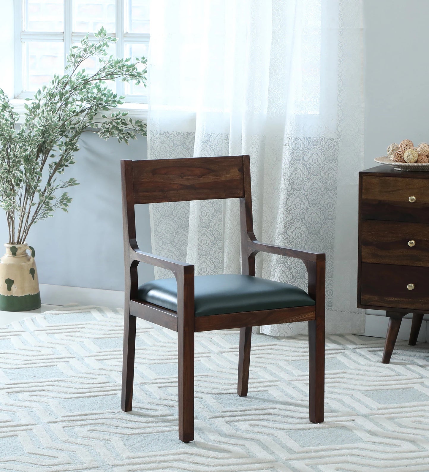 Arm Chair In Provincial Teak Finish