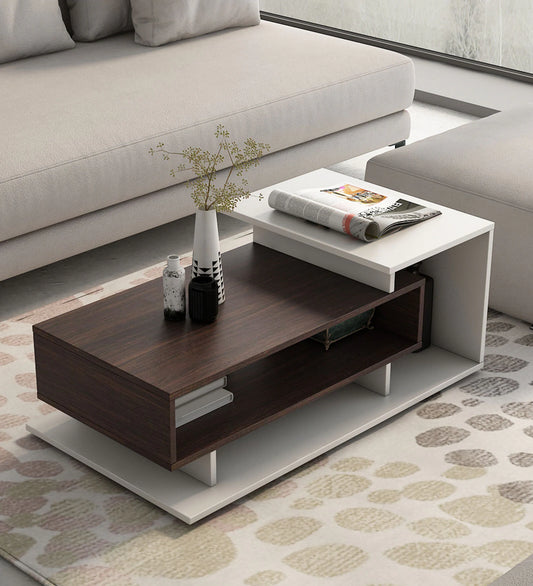 Kiosk Coffee Table in Choco Walnut Colour