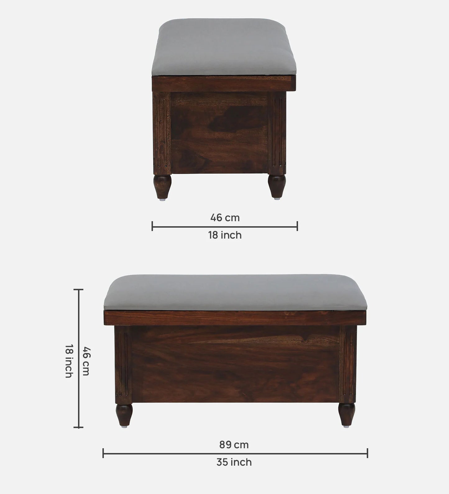 Sheesham Wood Trunk In Provincial Teak Finish