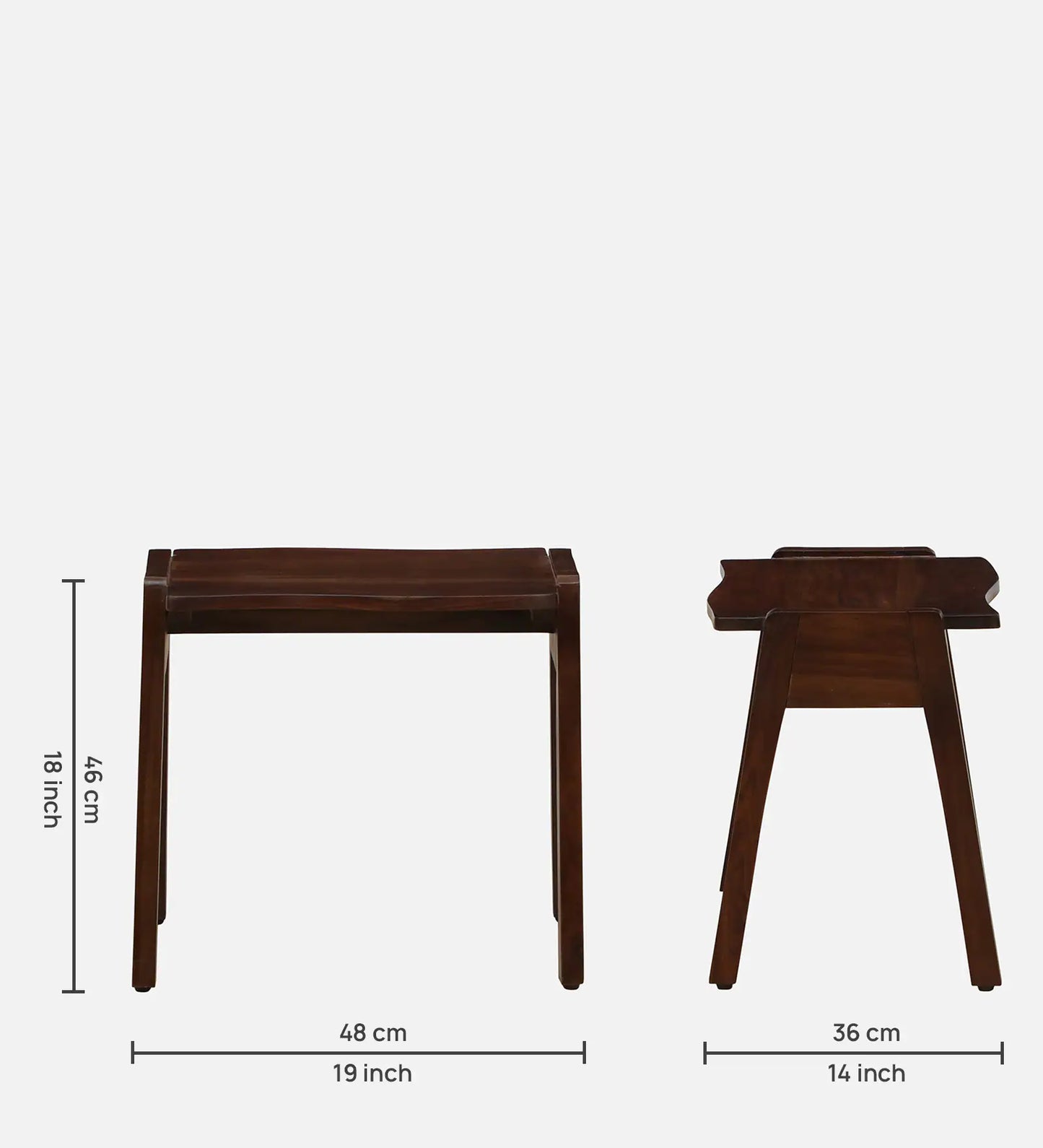 Eupen Sheesham Wood End Table In Provincial Teak Finish
