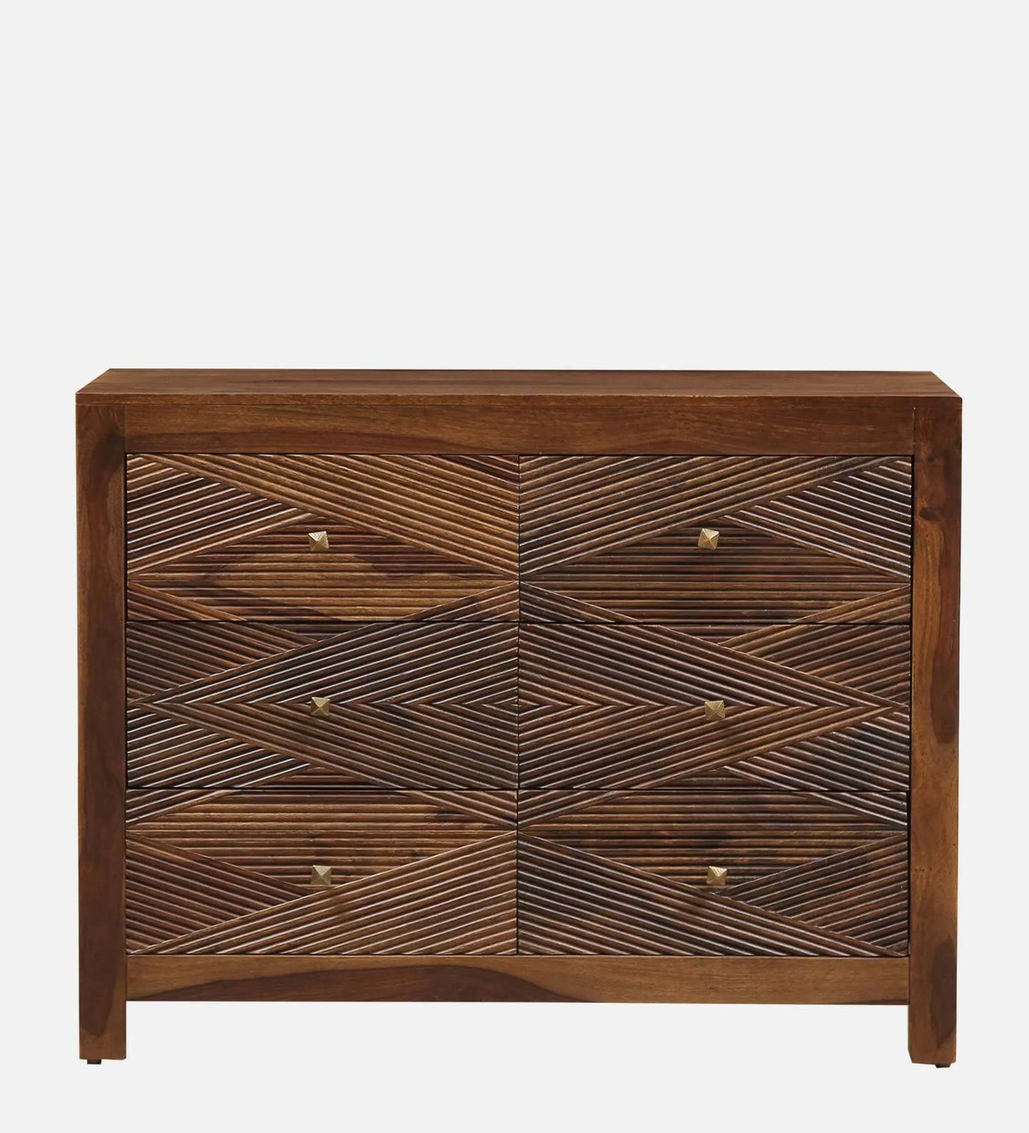 Sheesham Wood Chest Of Drawers In Provincial Teak Finish
