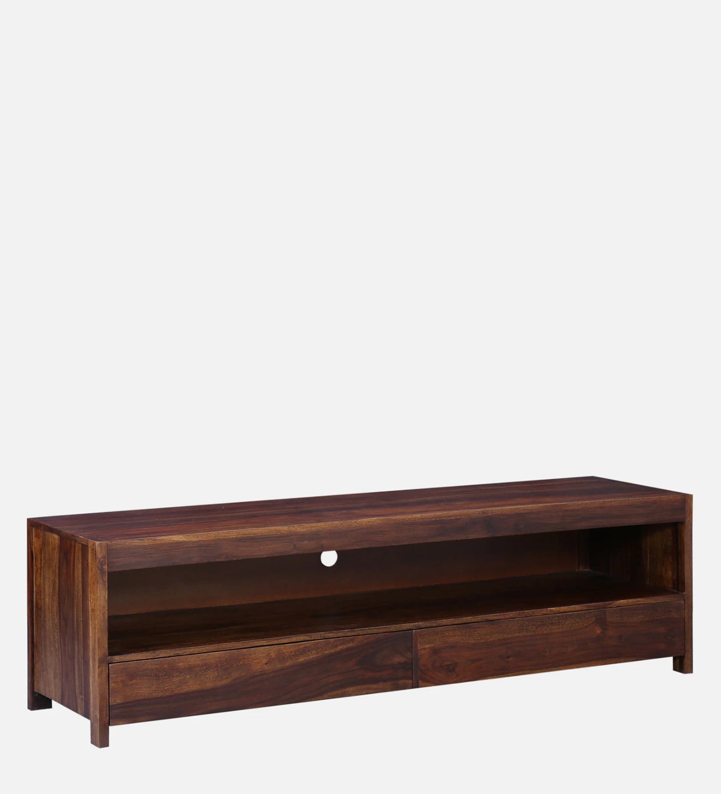 Sheesham Wood TV Console in Scratch Resistant Provincial Teak Finish for TVs up to 70"