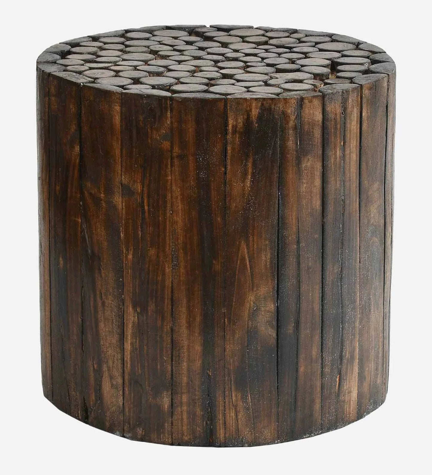 Solid Wood Foot Stool in Brown Colour