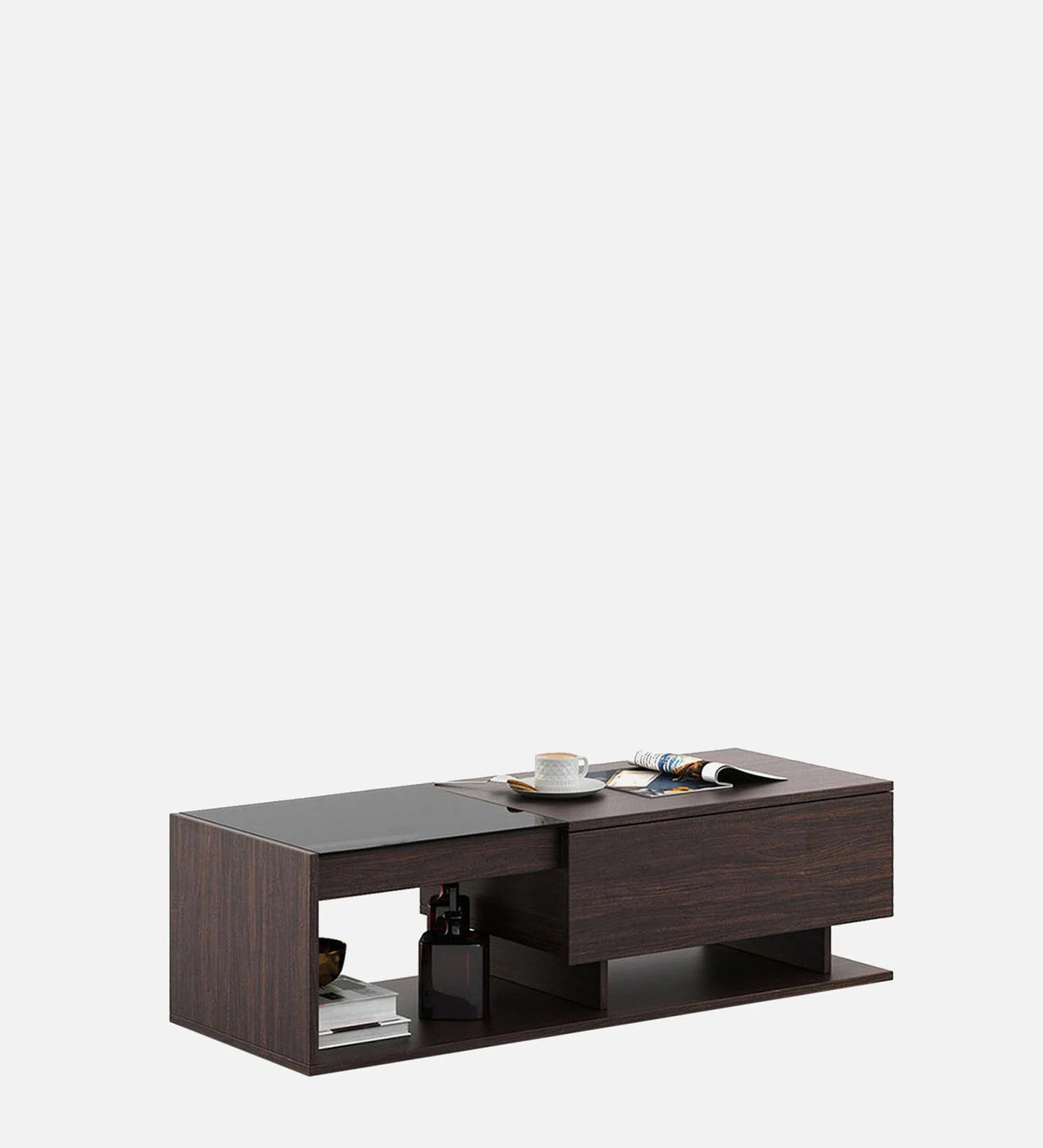 Eco Large Coffee Table In Choco Walnut Finish