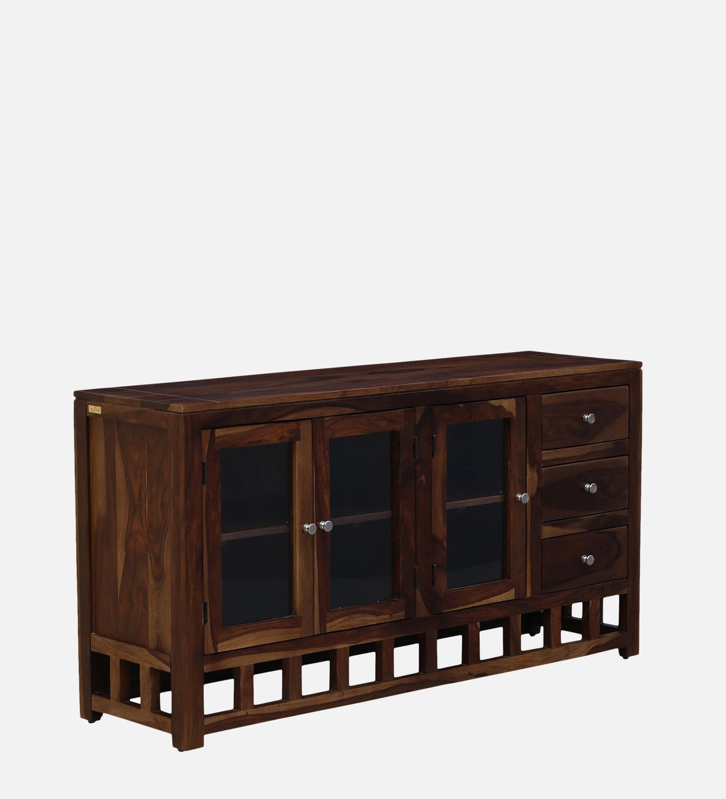 Sheesham Wood Crockery Unit in Scratch Resistant Provincial Teak Finish