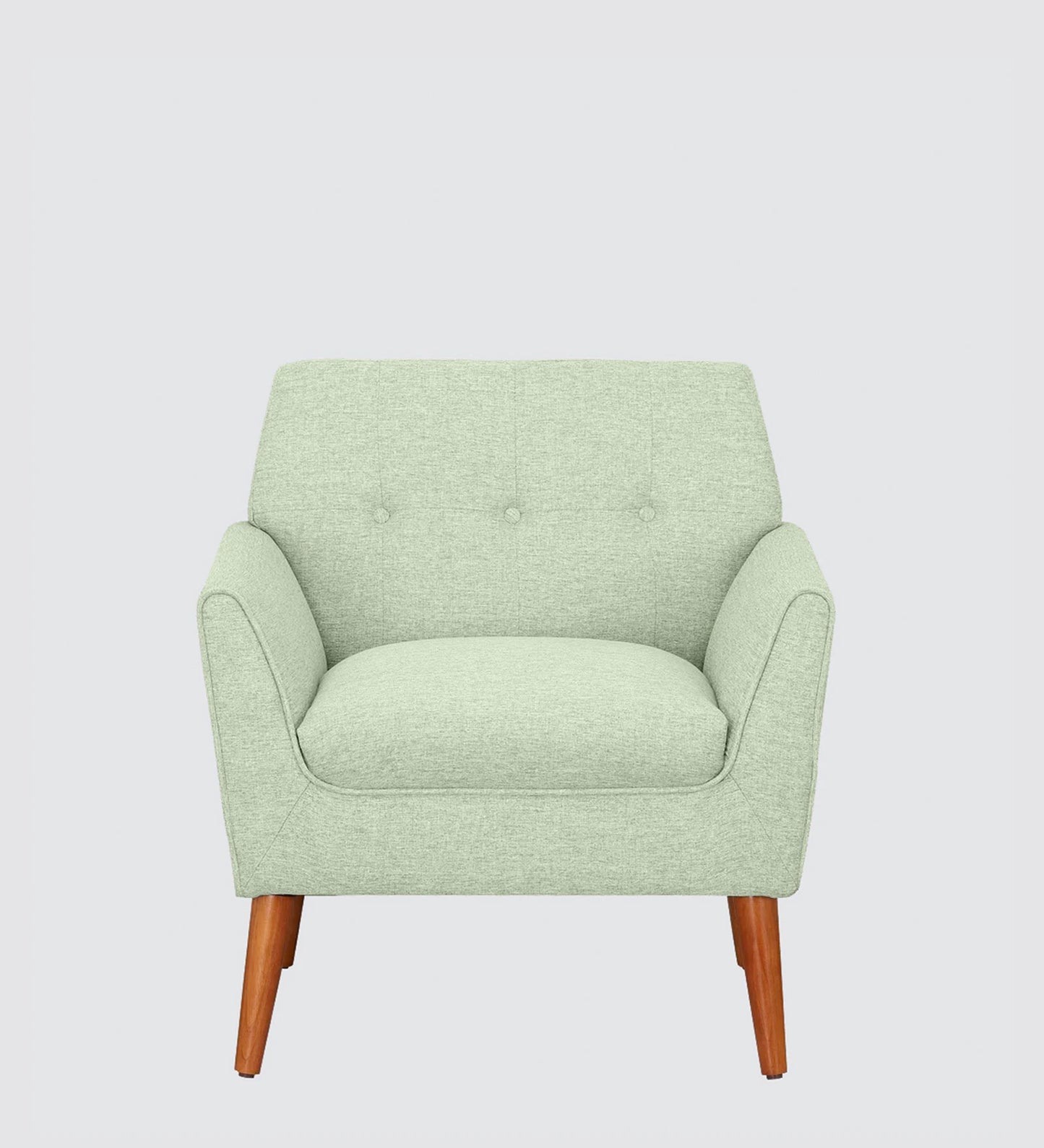 Fabric Lounge Chair in Light Green Colour
