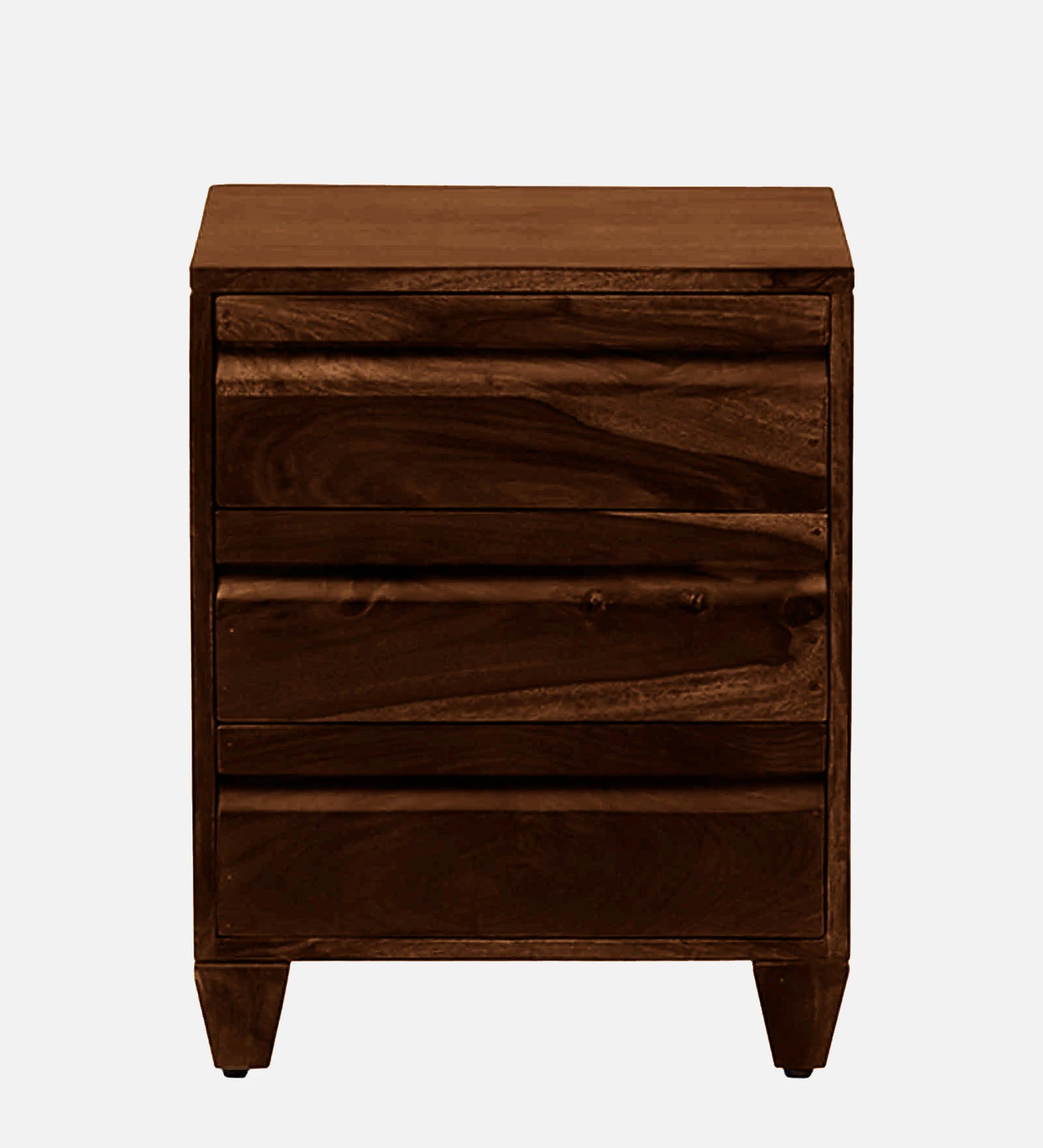 Sheesham Wood Bedside Table In Scratch Resistant Provincial Teak Finish With Drawers