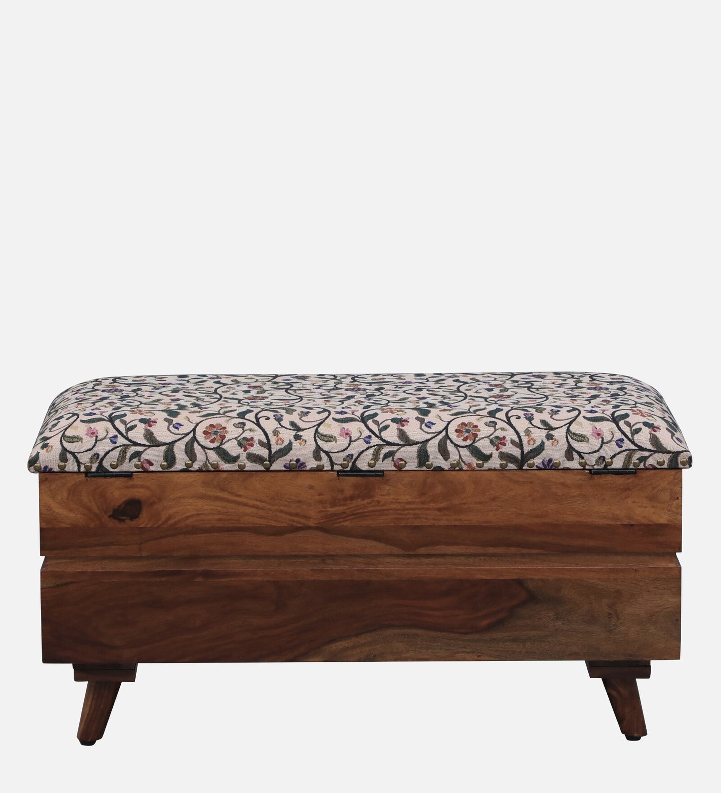 Sheesham Wood Trunk With Storage In Scratch Resistant Rustic Teak Finish