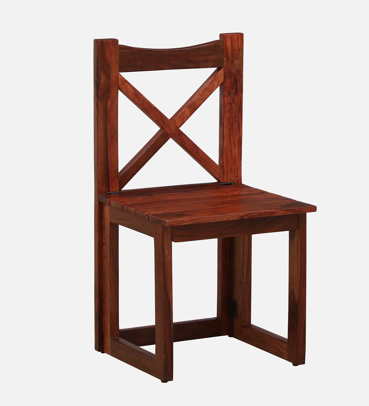 Sheesham Wood Folding Chair In Honey Oak Finish (Set Of 2)