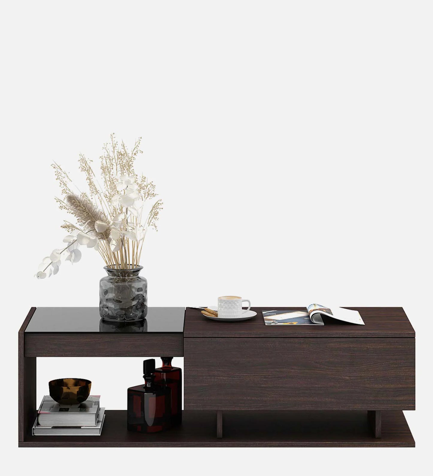 Eco Large Coffee Table In Choco Walnut Finish