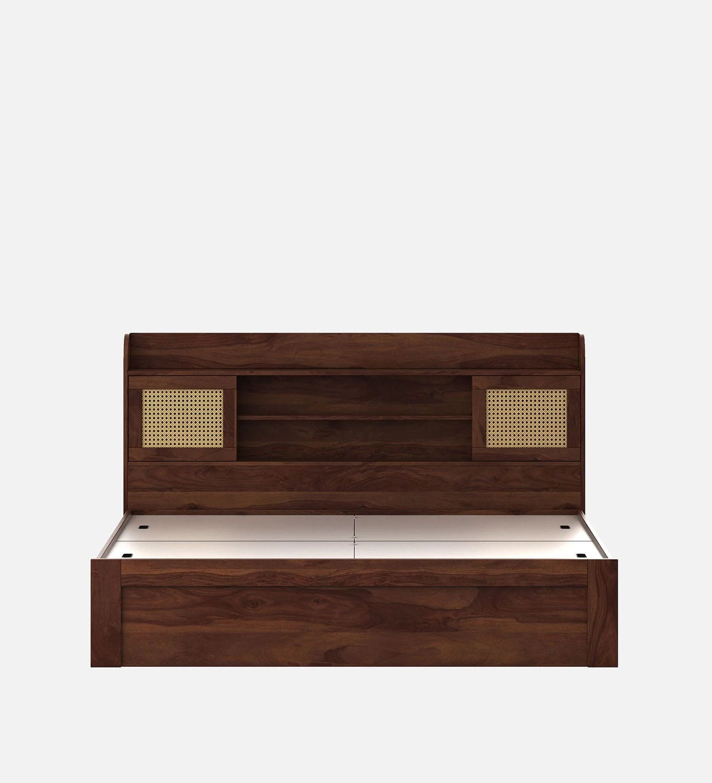 Queen Size Bed in Sheesham Melamine Finish with Box Storage