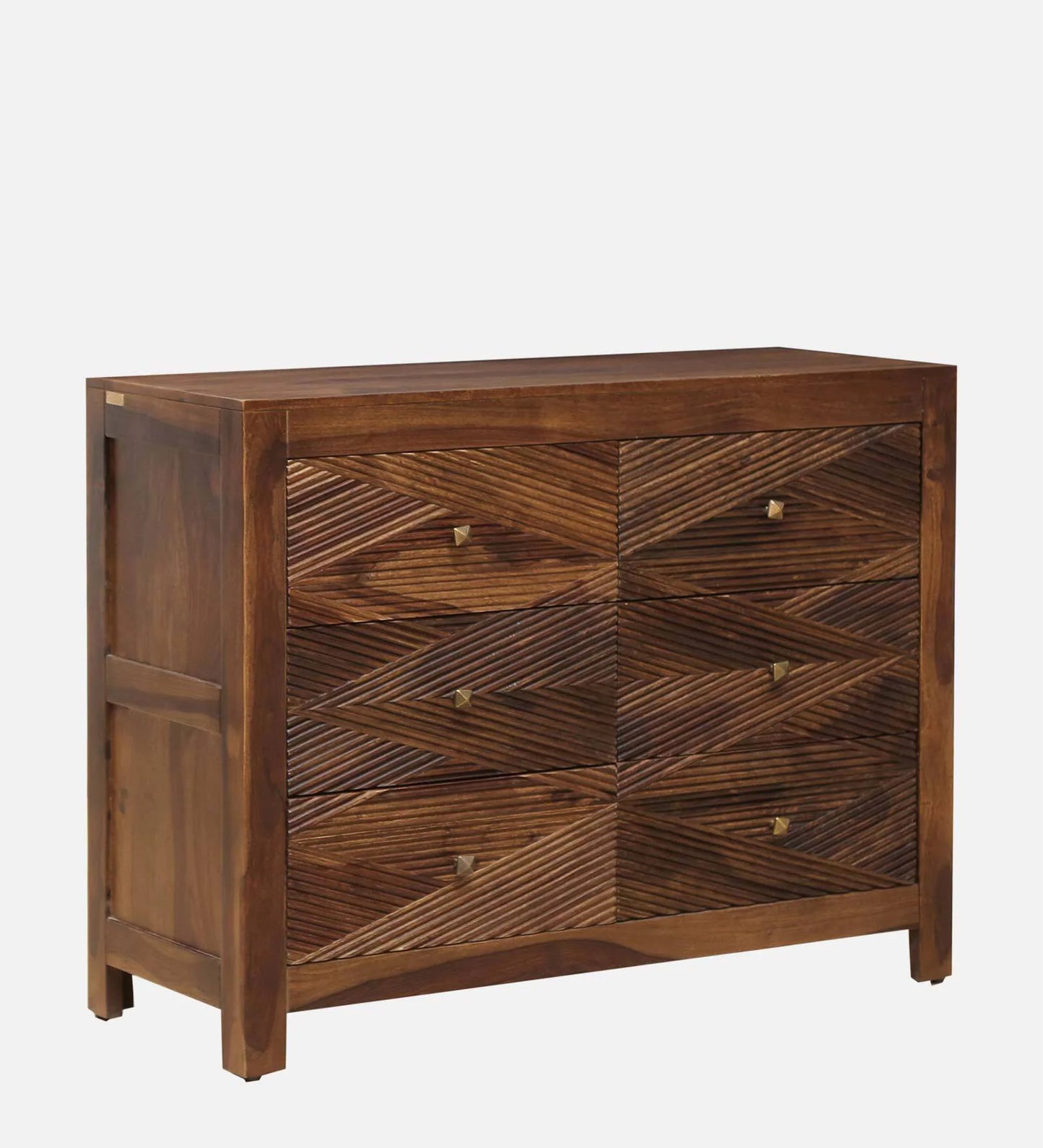 Sheesham Wood Chest Of Drawers In Provincial Teak Finish