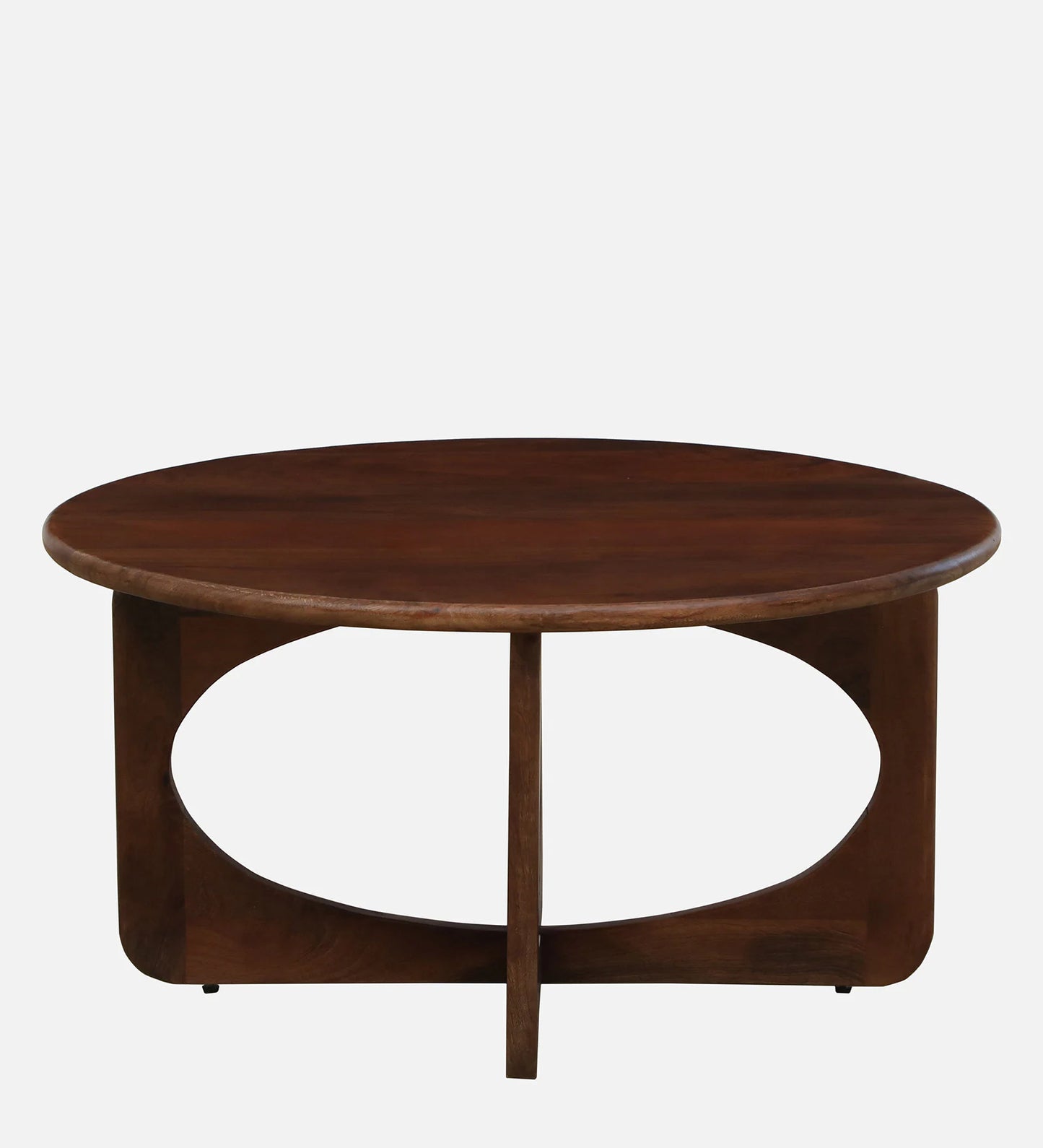 Praha Mango Wood Coffee Table In Walnut Finish