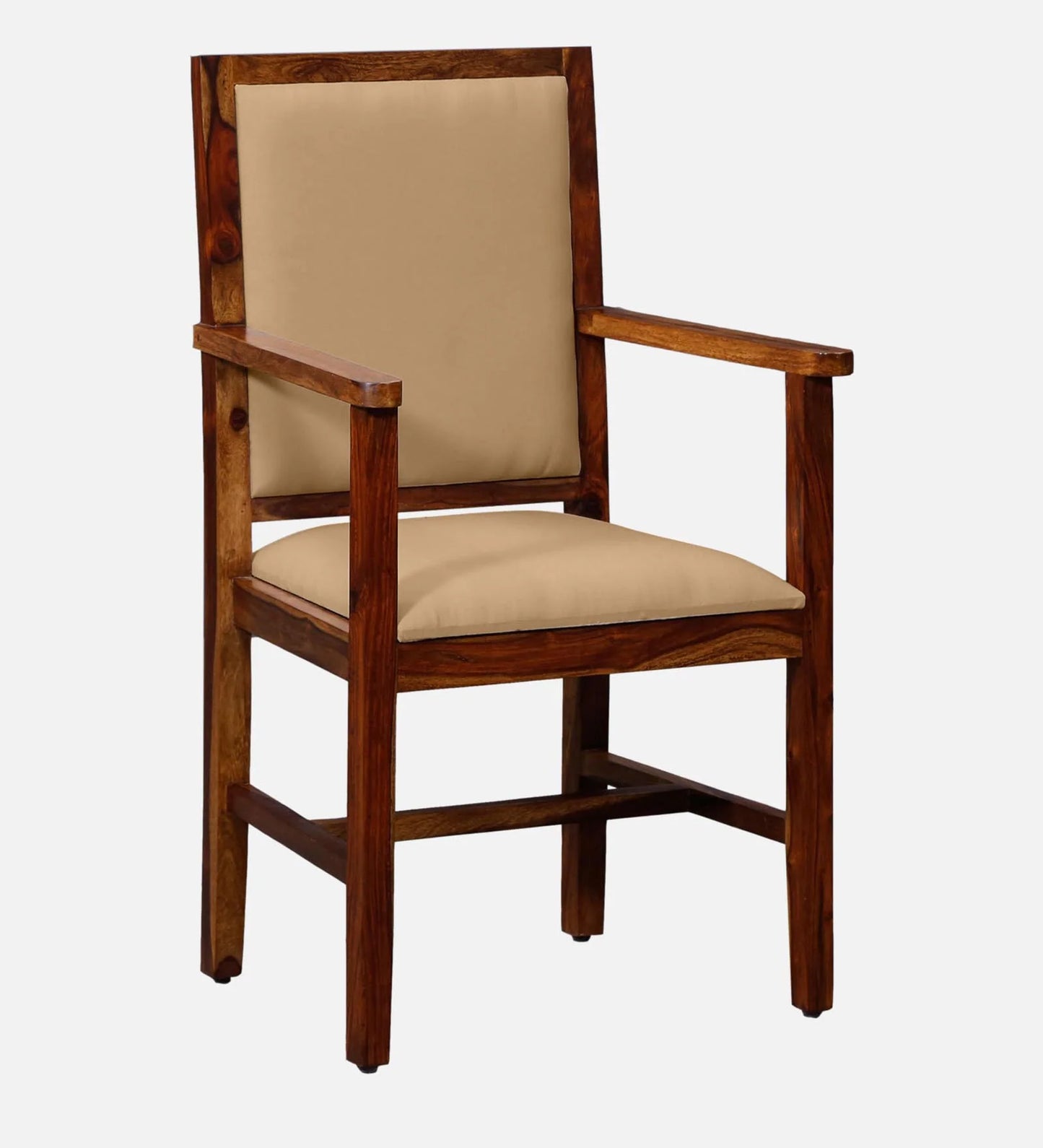 Peshtigo Sheesham Wood Arm Chair In Provincial Teak Finish