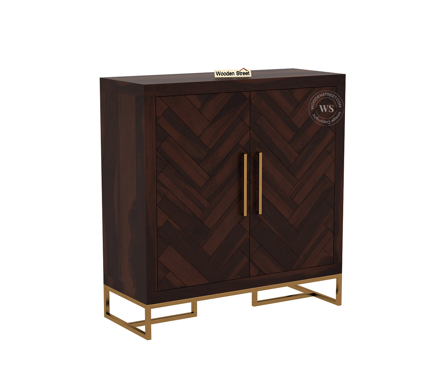 SheeshamWood Shoe Rack (Walnut Finish)