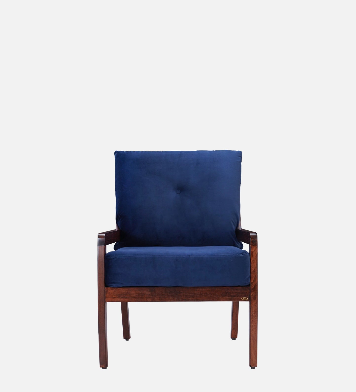 Livingston Fabric Arm Chair In Blue Colour