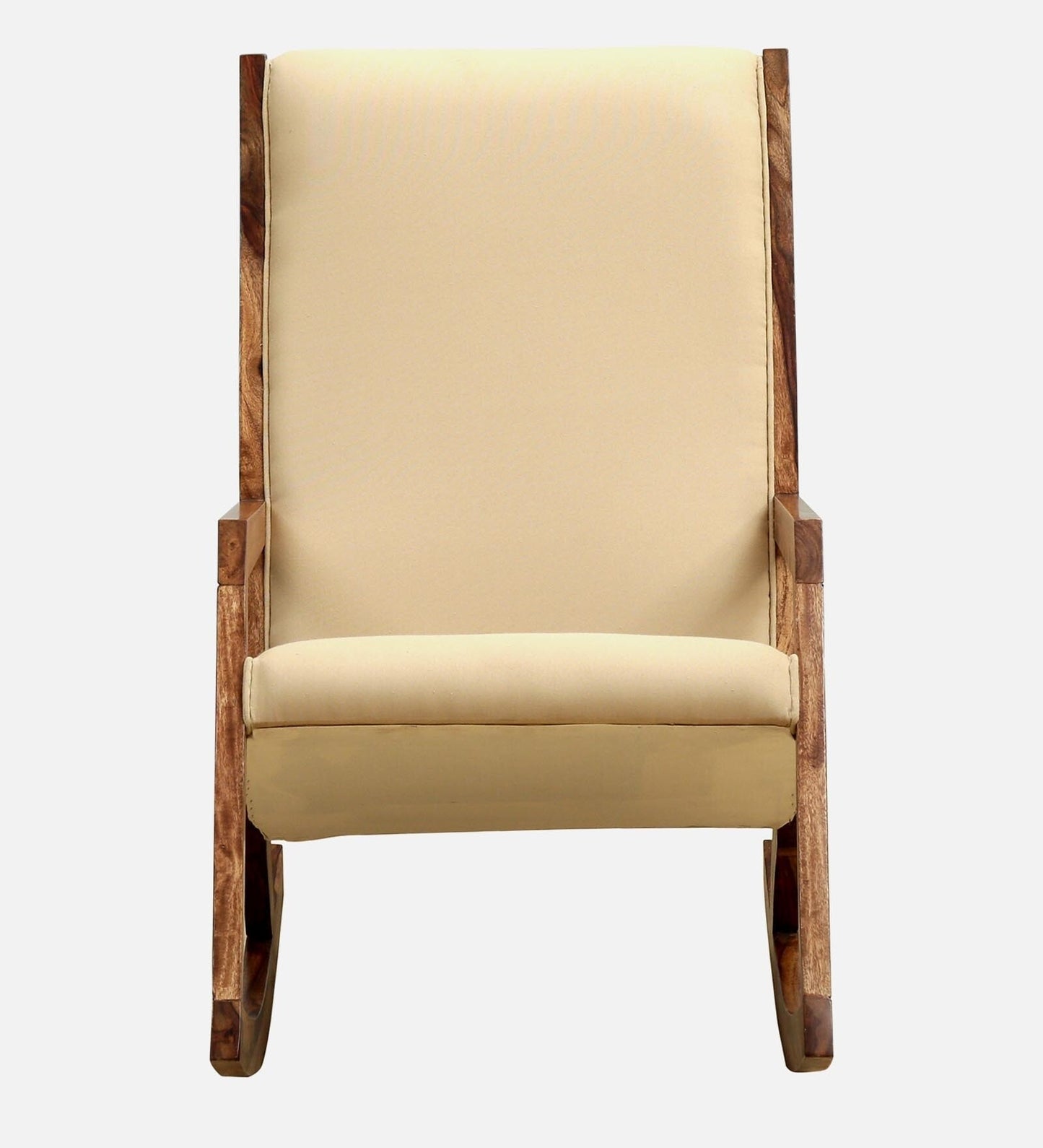 Rezzan Sheesham Wood Rocking Chair in Rustic Teak Finish