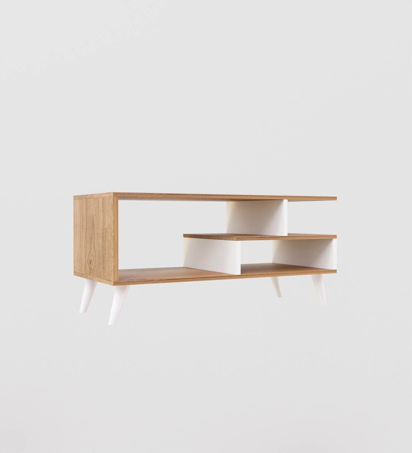 Dora Coffee Table In Canyon Oak And White Colour