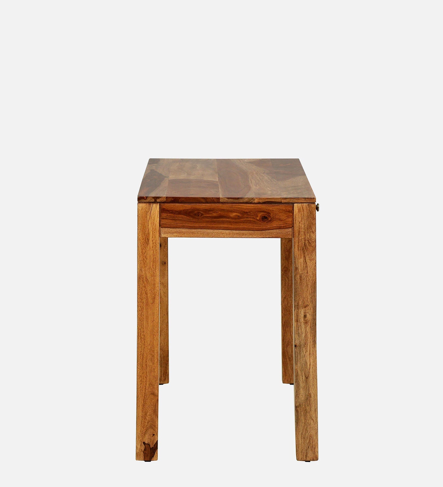 Sheesham Wood Writing Table in Scratch Resistant Rustic Teak Finish With Drawers