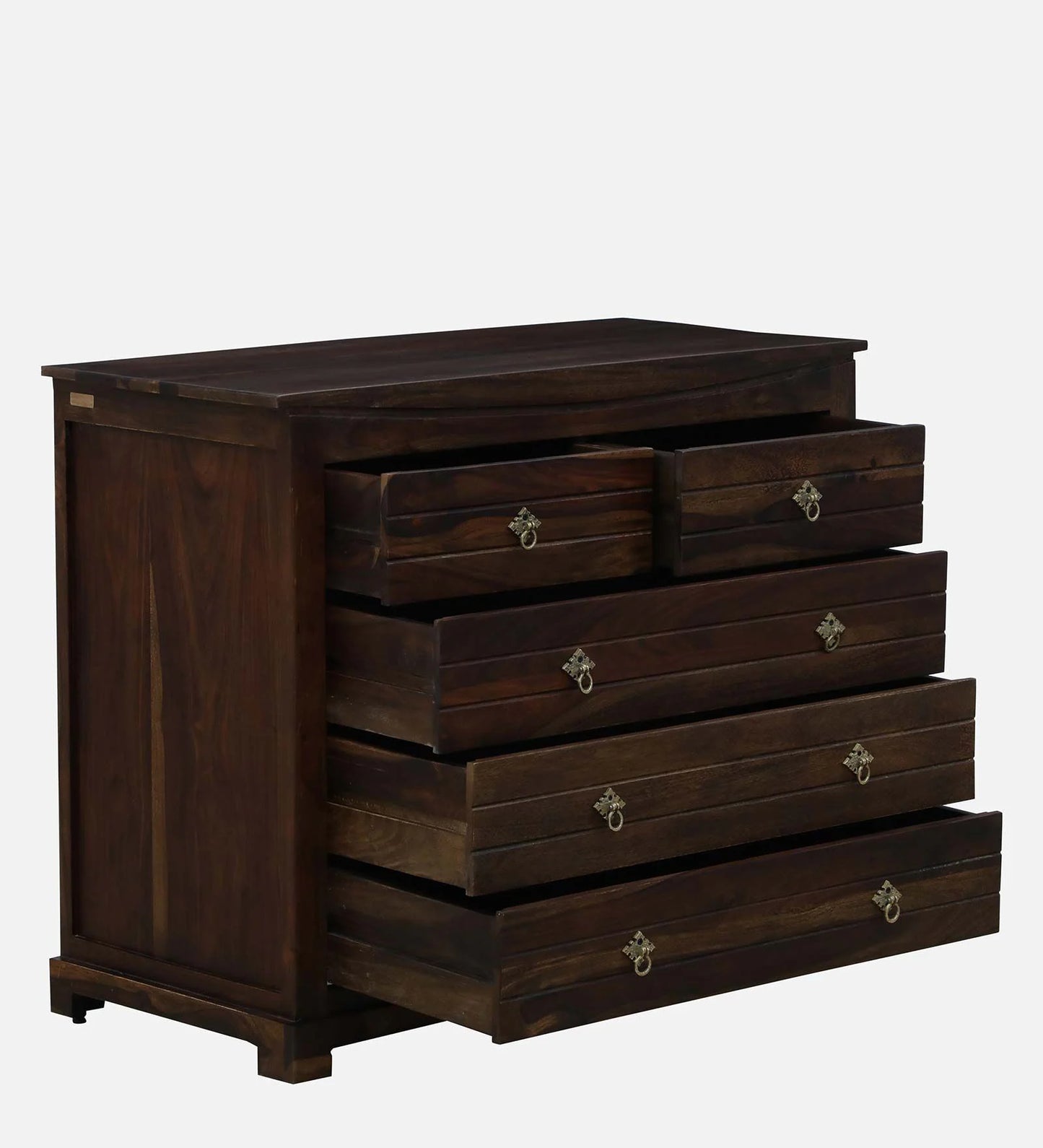 Sheesham Wood Chest Of Drawers in Scratch Resistant Provincial Teak Finish