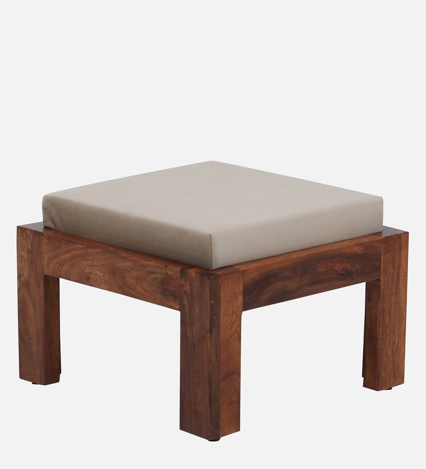 Solid Wood Foot Stool in Grey Colour Set of 2)