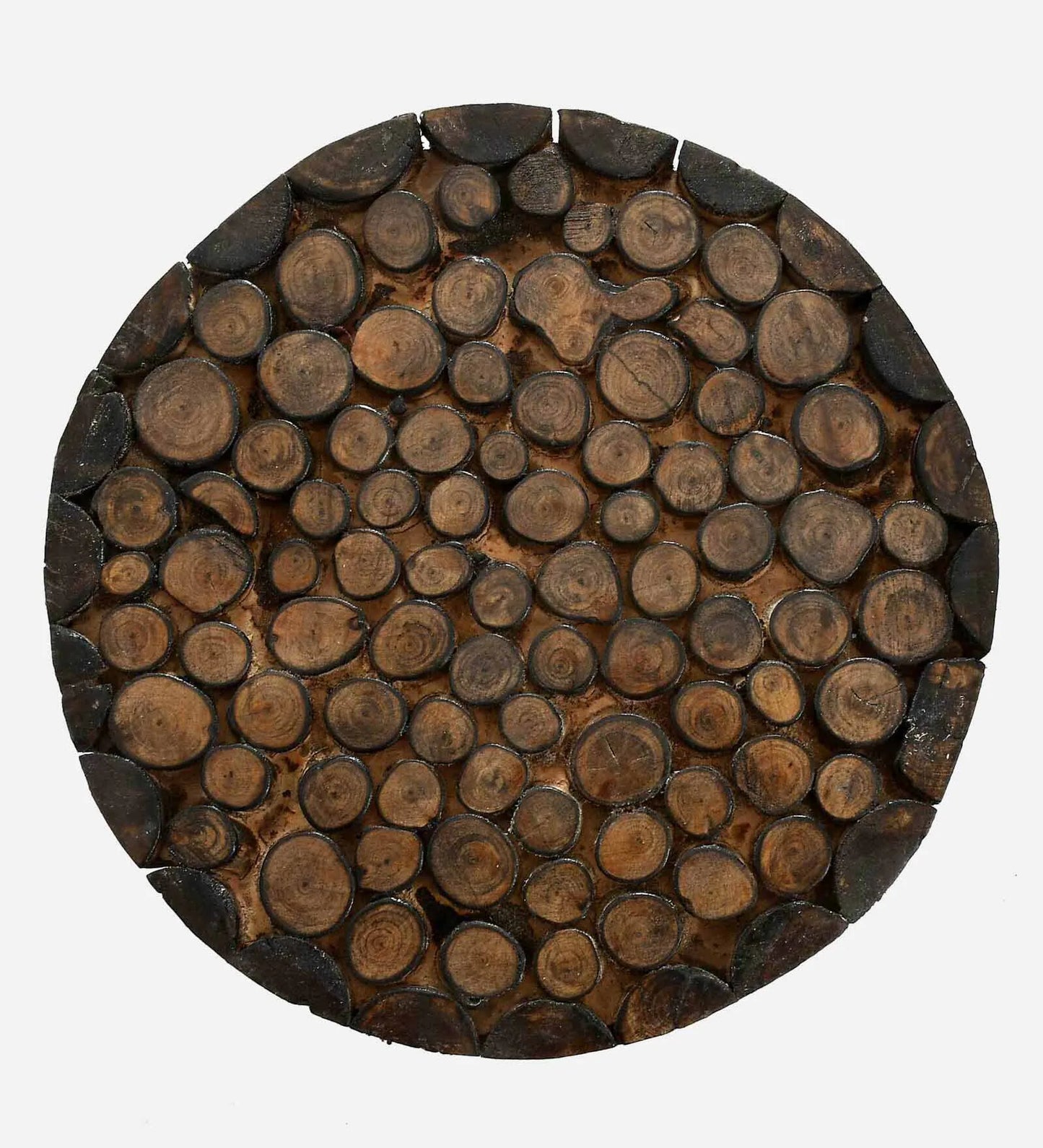 Solid Wood Foot Stool in Brown Colour