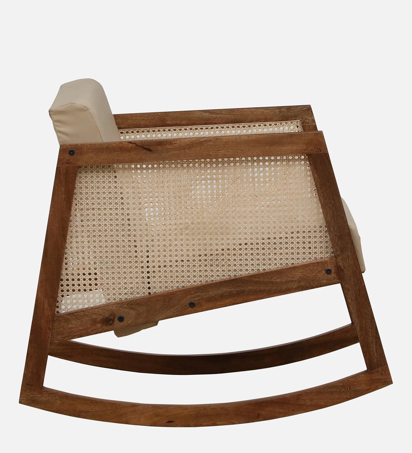 Baarn Mango Wood Rocking Chair In Rustic Teak Finish