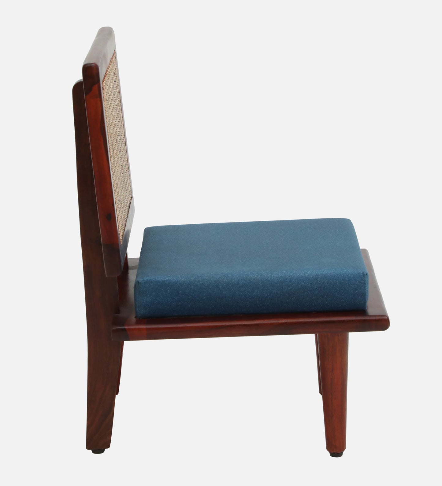 Sheesham Wood Slipper Chairs with Cushion In Honey Oak Finish