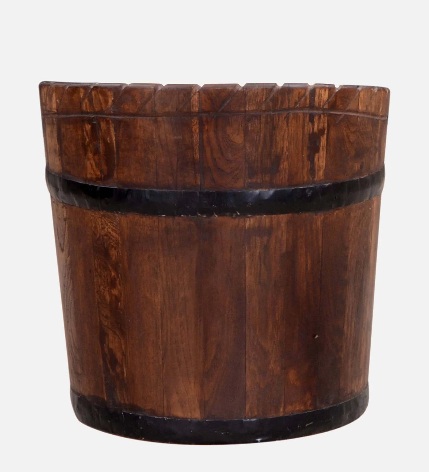 Wood Seating Stool In Scratch Resistant Brown Colour