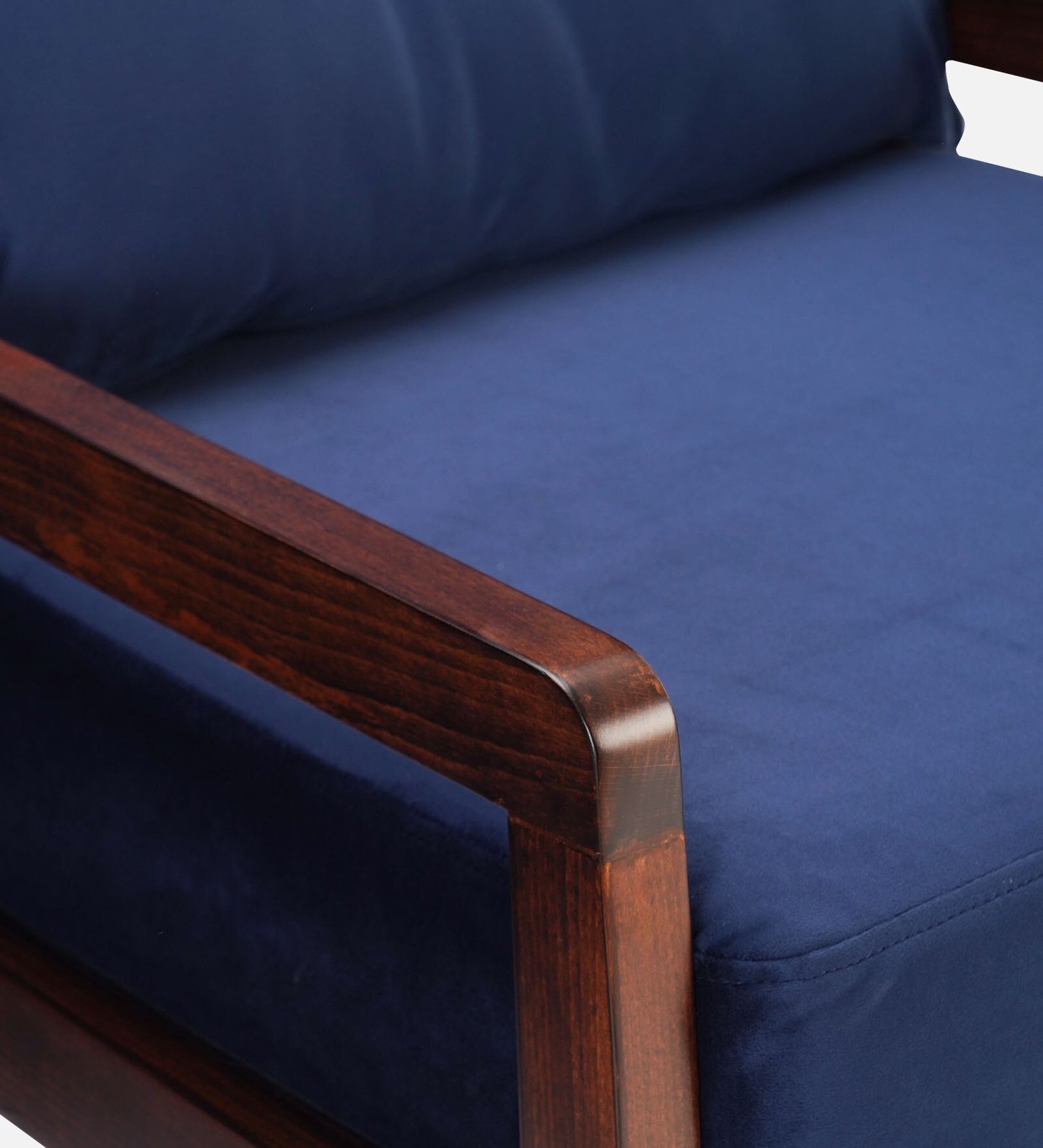 Livingston Fabric Arm Chair In Blue Colour