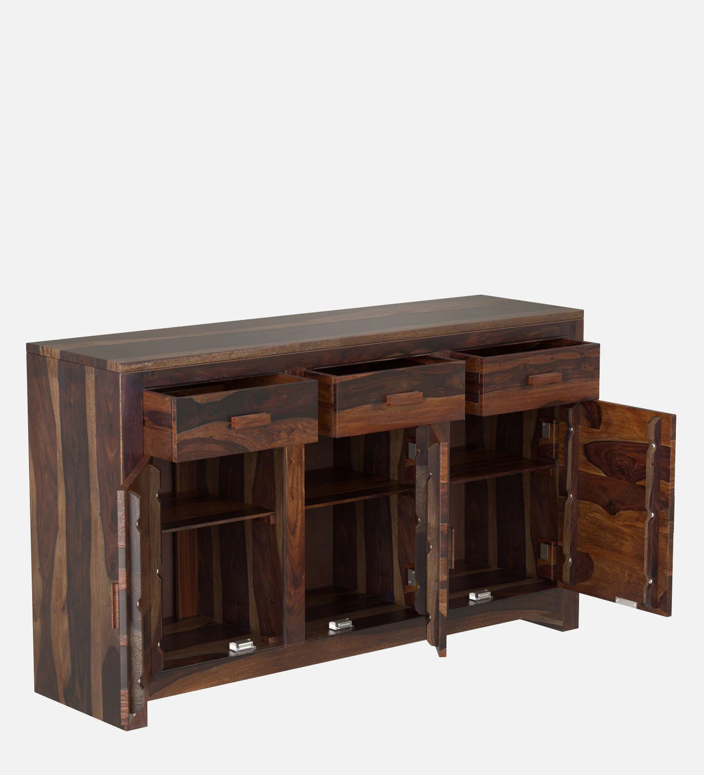 Sheesham Wood Sideboard In Provincial Teak Finish