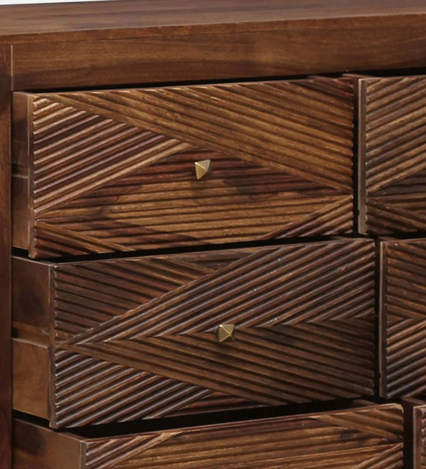 Sheesham Wood Chest Of Drawers In Provincial Teak Finish
