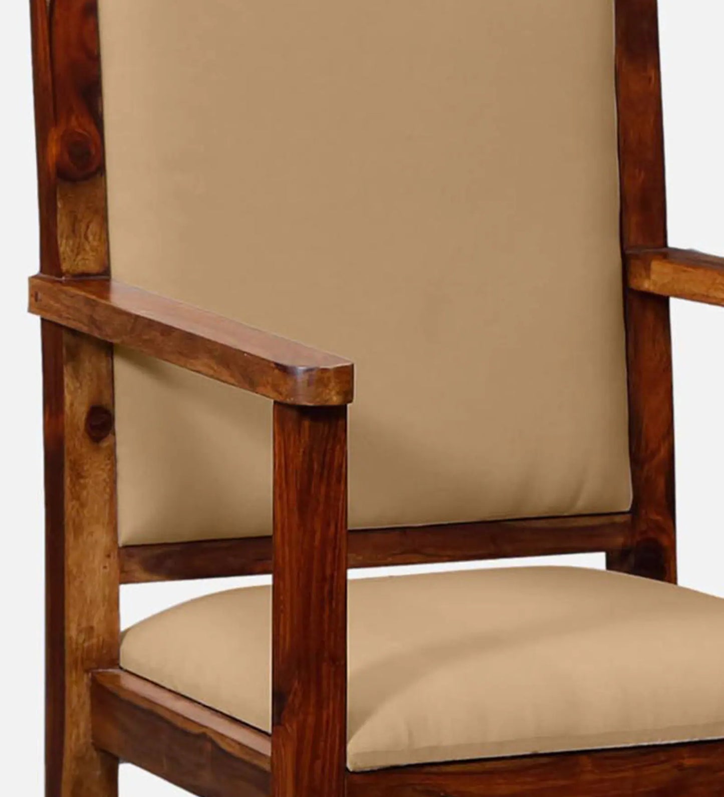 Peshtigo Sheesham Wood Arm Chair In Provincial Teak Finish